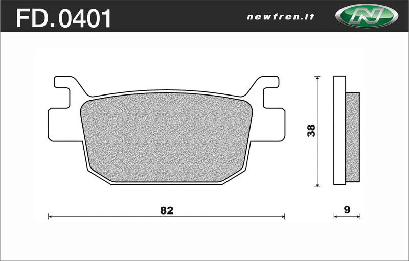 NEWFREN Scooter Organic Brake pads - .FD.0401 BKS
