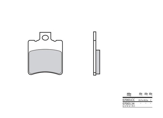 BREMBO Scooter Carbon Ceramic Brake pads - 07003CC