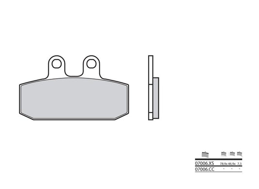BREMBO Scooter Carbon Ceramic Brake pads - 07006CC