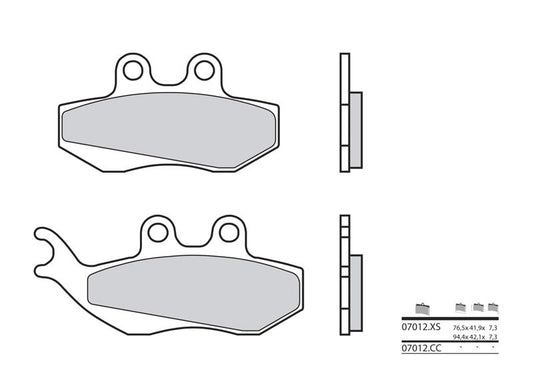BREMBO Scooter Carbon Ceramic Brake pads - 07012CC