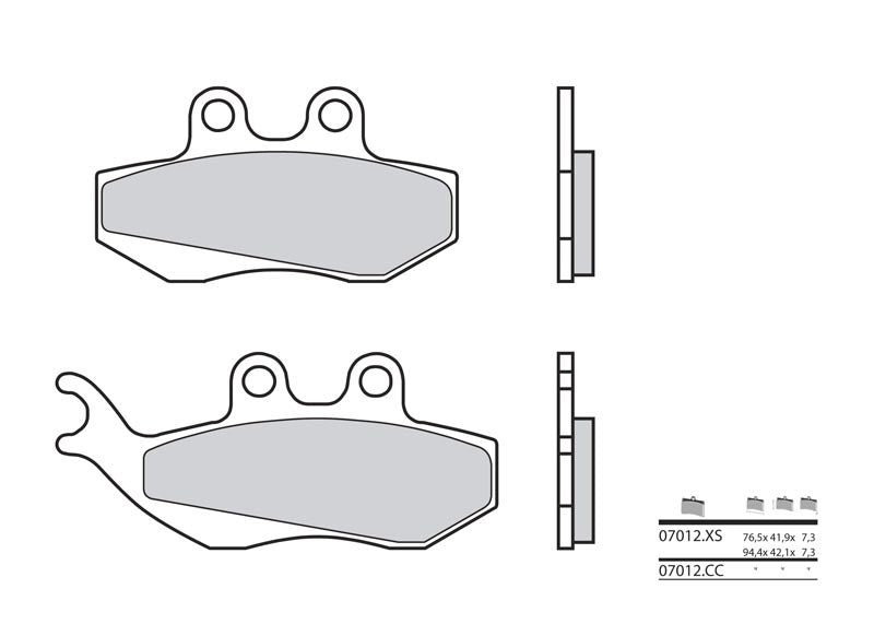 BREMBO Scooter Carbon Ceramic Brake pads - 07012CC