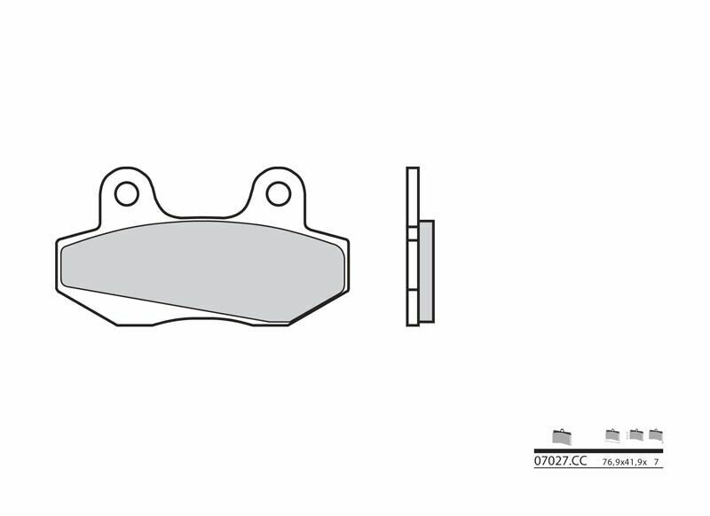 BREMBO Scooter Carbon Ceramic Brake pads - 07027CC