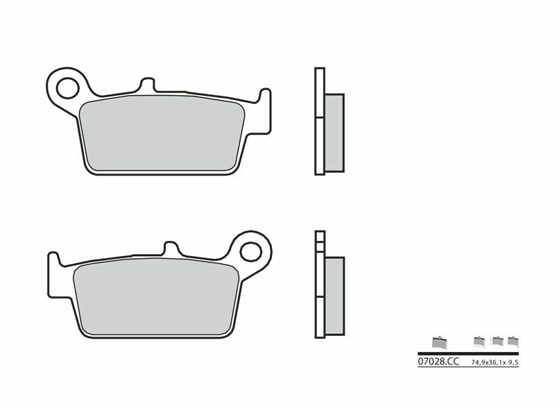 BREMBO Scooter Carbon Ceramic Brake pads - 07028CC