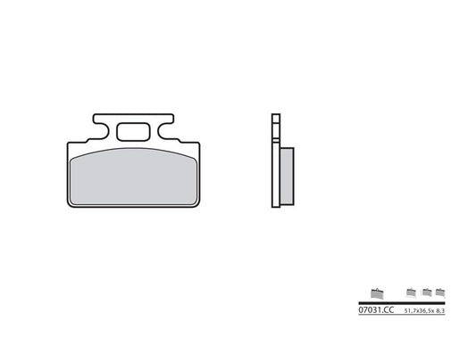 BREMBO Scooter Carbon Ceramic Brake pads - 07031CC