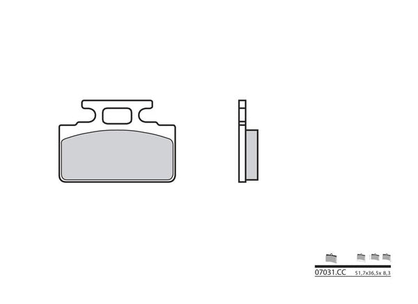 BREMBO Scooter Carbon Ceramic Brake pads - 07031CC