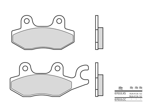 BREMBO Scooter Carbon Ceramic Brake pads - 07033CC