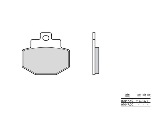 BREMBO Scooter Carbon Ceramic Brake pads - 07047CC