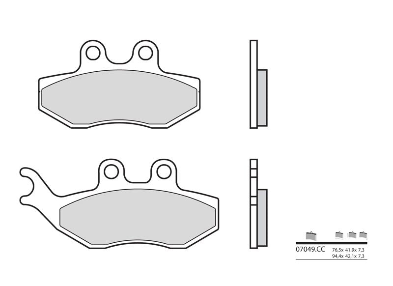BREMBO Scooter Carbon Ceramic Brake pads - 07049CC