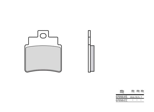 BREMBO Scooter Carbon Ceramic Brake pads - 07050CC
