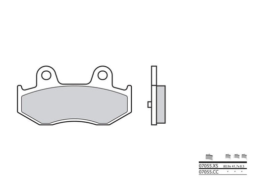 BREMBO Scooter Carbon Ceramic Brake pads - 07055CC