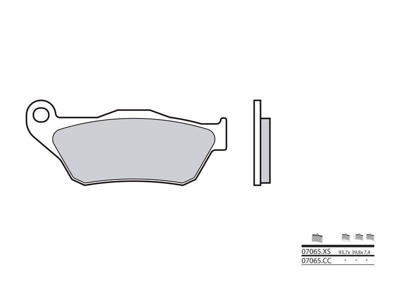 BREMBO Scooter Carbon Ceramic Brake pads - 07065CC