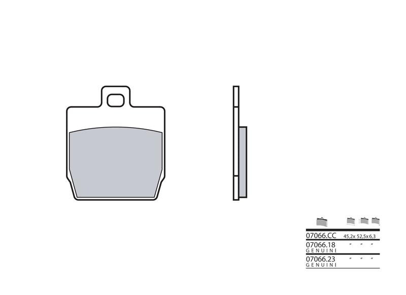 BREMBO Scooter Carbon Ceramic Brake pads - 07066CC