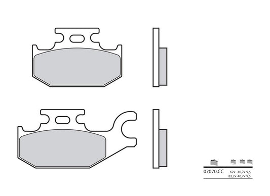 BREMBO Scooter Carbon Ceramic Brake pads - 07070CC