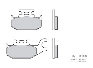 BREMBO Scooter Carbon Ceramic Brake pads - 07070CC
