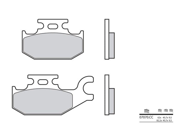 BREMBO Scooter Carbon Ceramic Brake pads - 07070CC
