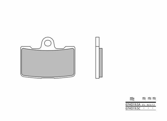 BREMBO Street Sintered Metal Brake pads - 07HD19SA