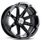 MSA WHEELS M12 Diesel Utility Rim - Black 15x7 - 1049650