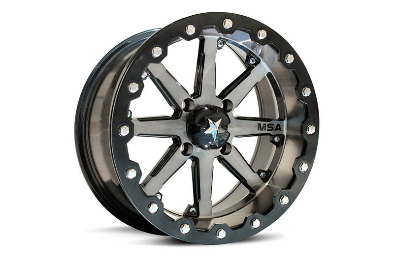 MSA WHEELS M21 Lok Utility Rim - Silver/Black 15X7 - 1049661