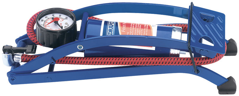 DRAPER Foot Pump with Pressure Gauge