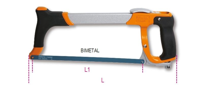 BETA Hacksaw Frame with quick release Blade attachment system