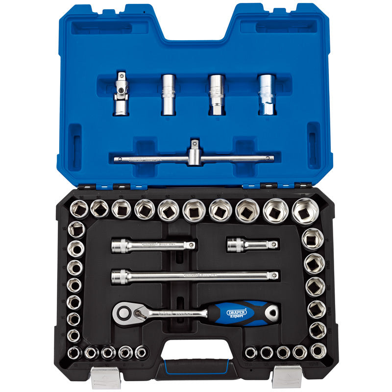 DRAPER Metric & Inch 1/2â€ Sockets & Ratchet Set  (41 pieces)