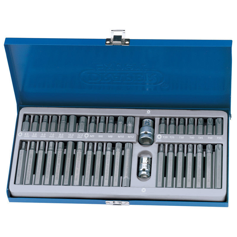 DRAPER TX-STARÂ®, Spline (XZN), CHC Bits Set Steel Case 40 pieces