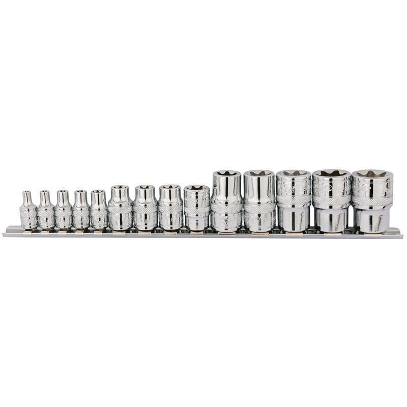DRAPER Torx 1/4'', 3/8'' & 1/2'' Drive Sockets Set 14 pieces