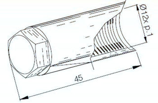 BUZZETTI Push Rod for Fly-Wheel Puller M12x1,00/L45mm