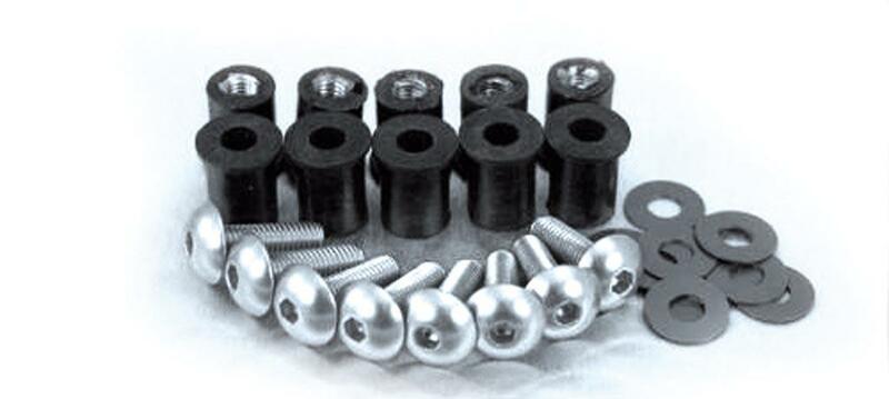 BIHR Screws + Inserts + Washers Kit Black