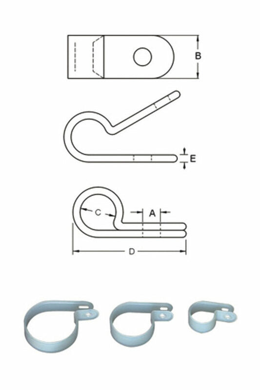 BIHR Cable Clamp White Plastic Ã˜8mm 10 pieces