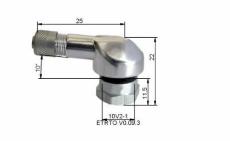 BIHR Ã˜11,5mm Aluminium Tire Valve Silver