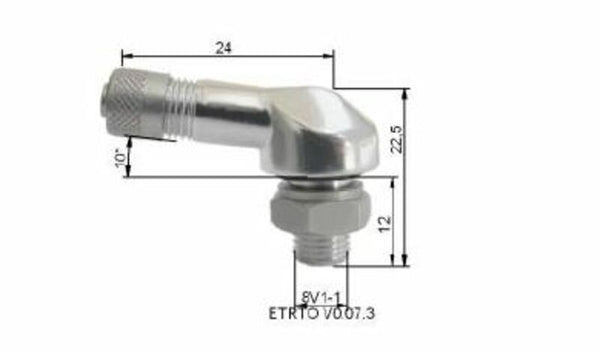 BIHR Ã˜8,5mm Aluminium Tire Valve Silver