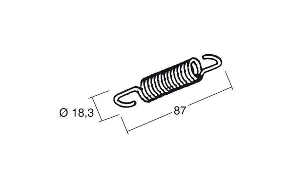 BUZZETTI Satz mit 5 Federn 87x18,3mm für Zentralständer - Peugeot