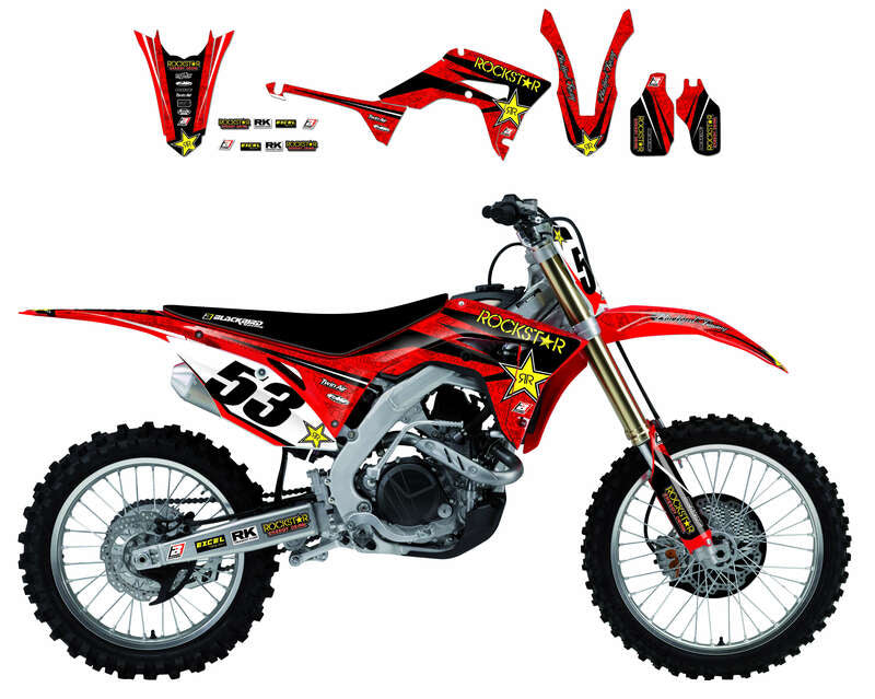 BLACKBIRD Rockstar Energy Graphic Kit Honda CRF450R/RX