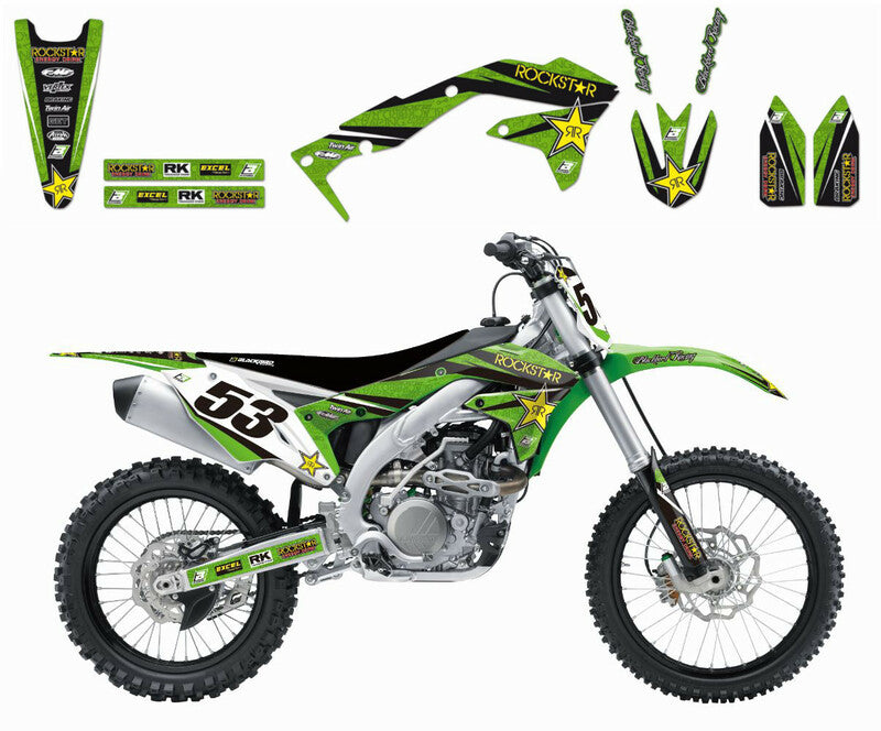 BLACKBIRD Rockstar Energy Graphic Kit Kawasaki KX250F - 1053764