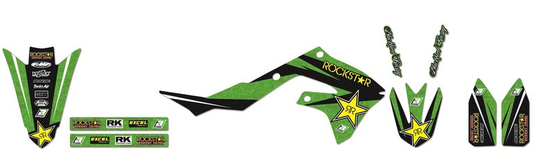 BLACKBIRD Rockstar Energy Complete Graphic Kit Kawasaki KX450
