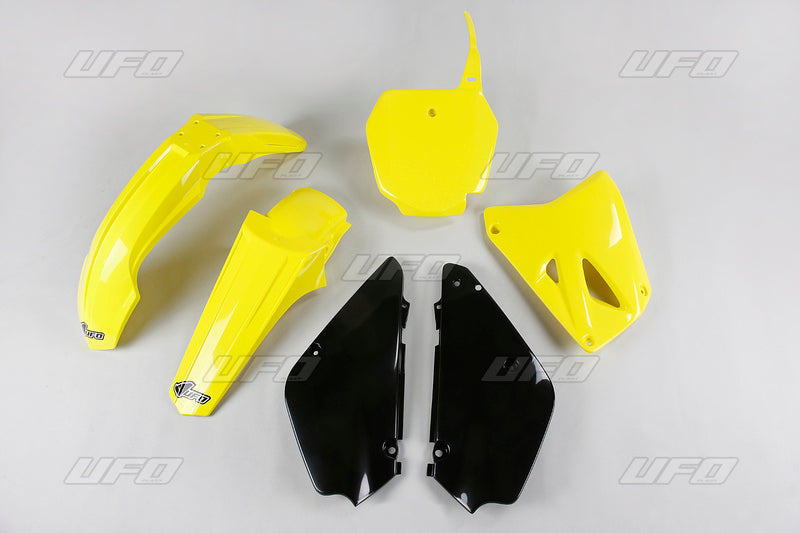 UFO Restyled Plastic Kit OEM Color (2017) Yellow/Black Suzuki RM85