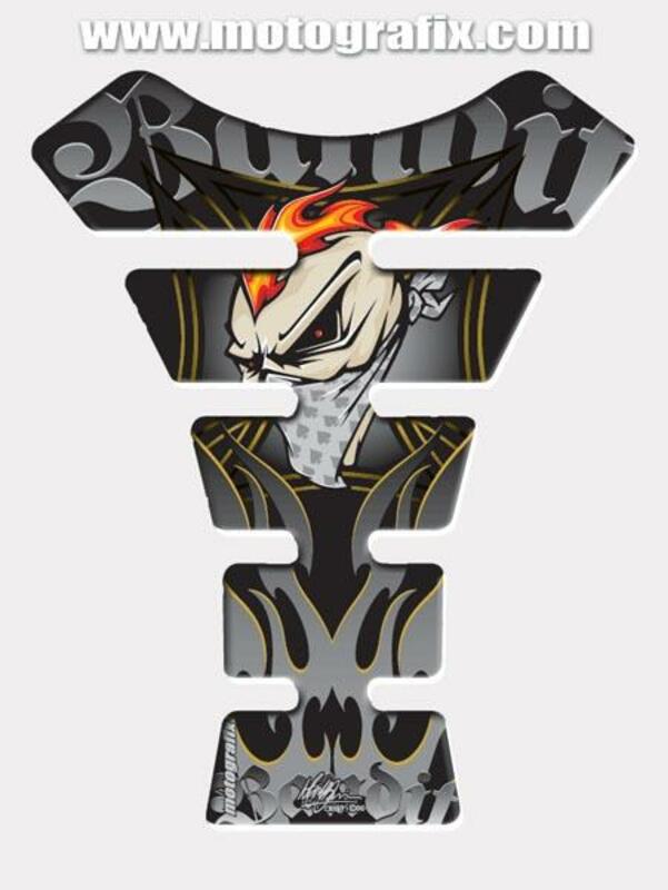 MOTOGRAFIX Tank Pad Street Style 4 pcs Grey/Black Suzuki Bandit