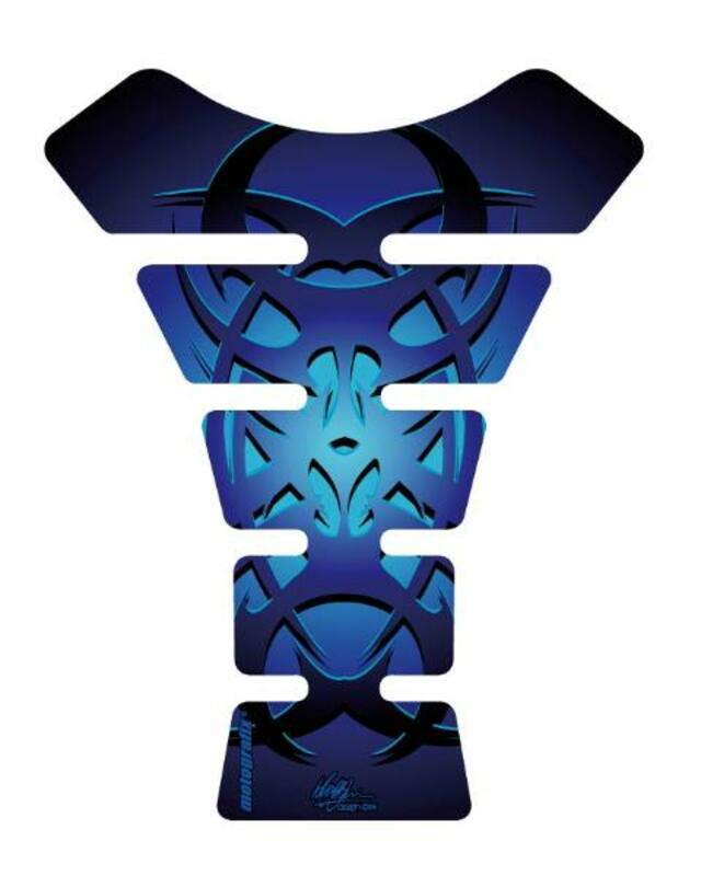 MOTOGRAFIX Tank Pad Street Style 1pc Celtic Tribal Tattoo Blue