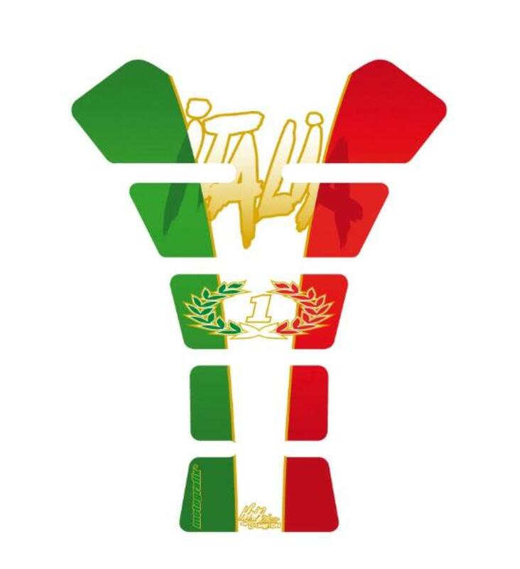 MOTOGRAFIX Tank Pad Street Style 1pc Tricolour Italia