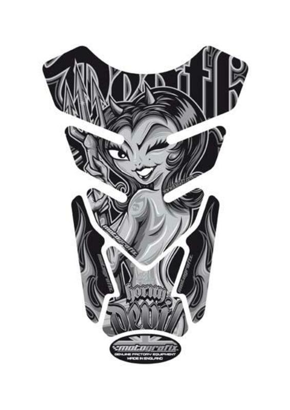 MOTOGRAFIX Tank Pad Street Style 4pcs Black/Grey