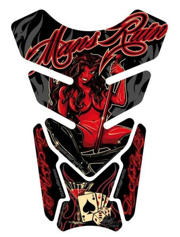 MOTOGRAFIX Tank Pad Street Style 4pcs Man Ruins She Devil Black