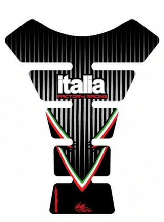 MOTOGRAFIX Tank Pad 1pc Black/Silver Aprilia