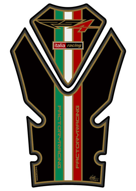 MOTOGRAFIX Tank Pad 2pcs Black Aprilia RS4 125