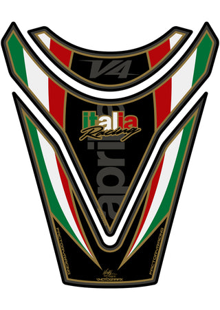 MOTOGRAFIX Tank Pad 3pcs Black Aprilia Tuono R