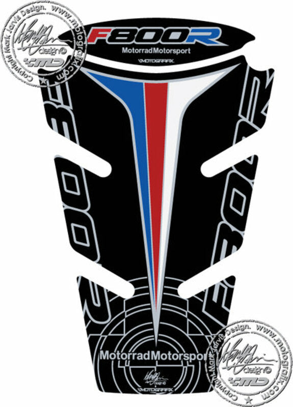 MOTOGRAFIX Tank Pad 2pcs Black Motorrad BMW F800R