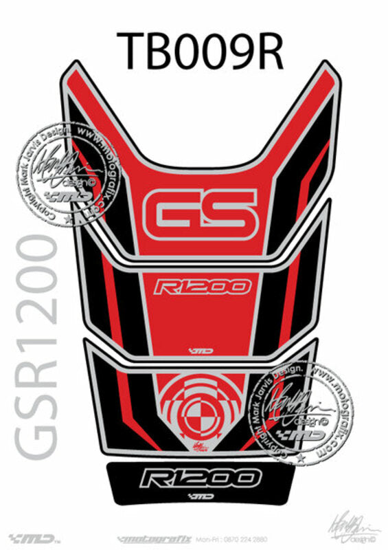 MOTOGRAFIX Tank Pad 4pcs Red BMW R1200GS