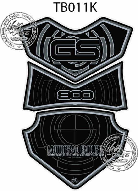MOTOGRAFIX Tank Pad 3pcs Black/Grey BMW F800GS