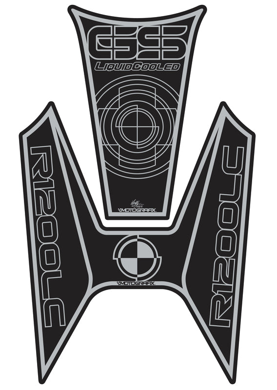 MOTOGRAFIX Tank Pad 2 pcs Black BMW R1200GS