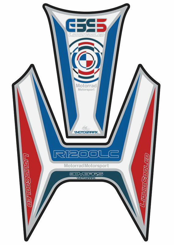 MOTOGRAFIX Tank Pad 2 pcs Blue/Red/White BMW R1200GS